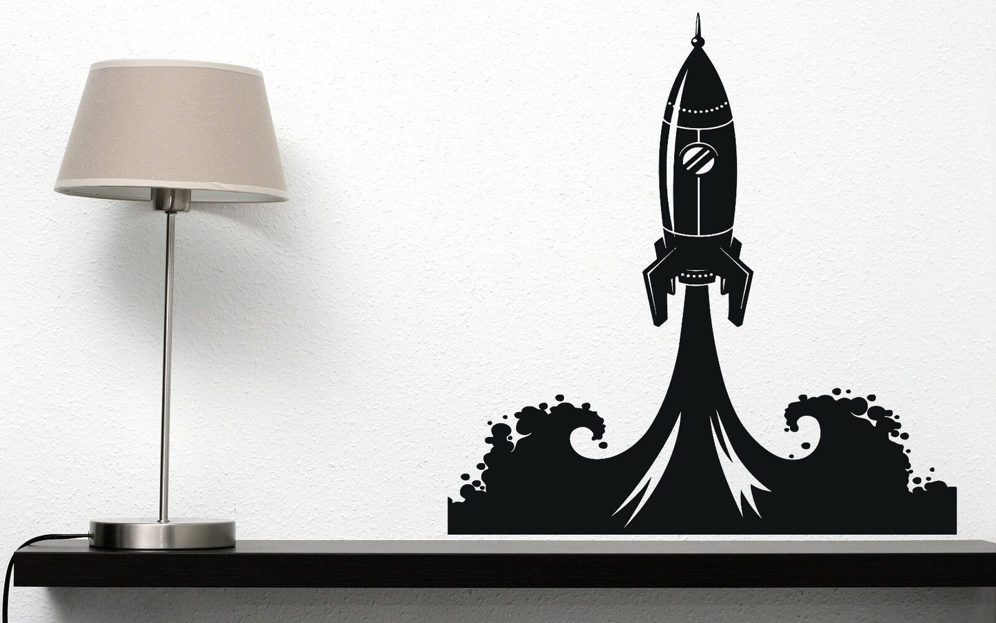 Wall Vinyl Sticker Decal Rocket Rise Trace Ship Hull Portholes (n351)