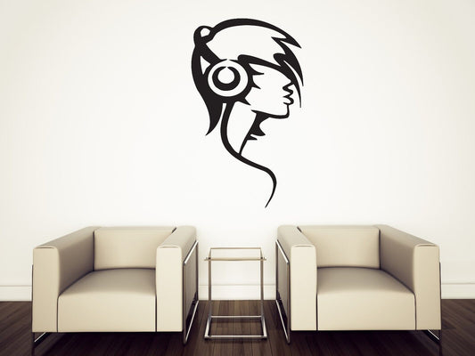 Wall Stickers Vinyl Decal Trendy Teenager Listen to Music Headphones (n353)