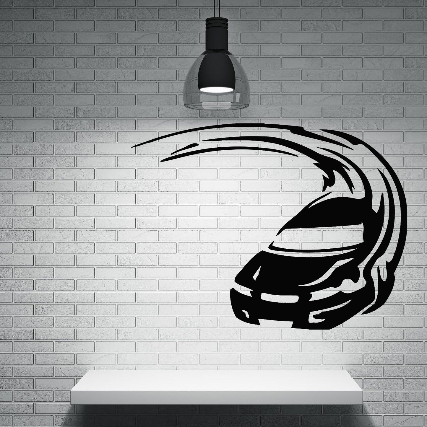 Wall Vinyl Sticker Trace Car Motor Roar Power Trace Brakes Decor Auto (n358)