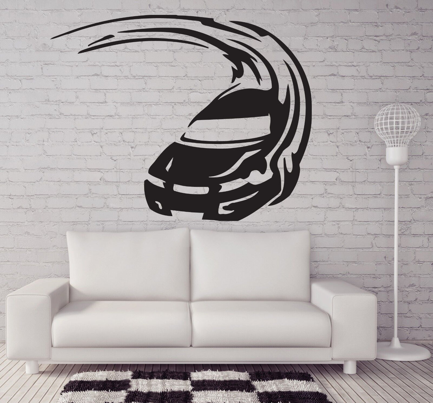 Wall Vinyl Sticker Trace Car Motor Roar Power Trace Brakes Decor Auto (n358)