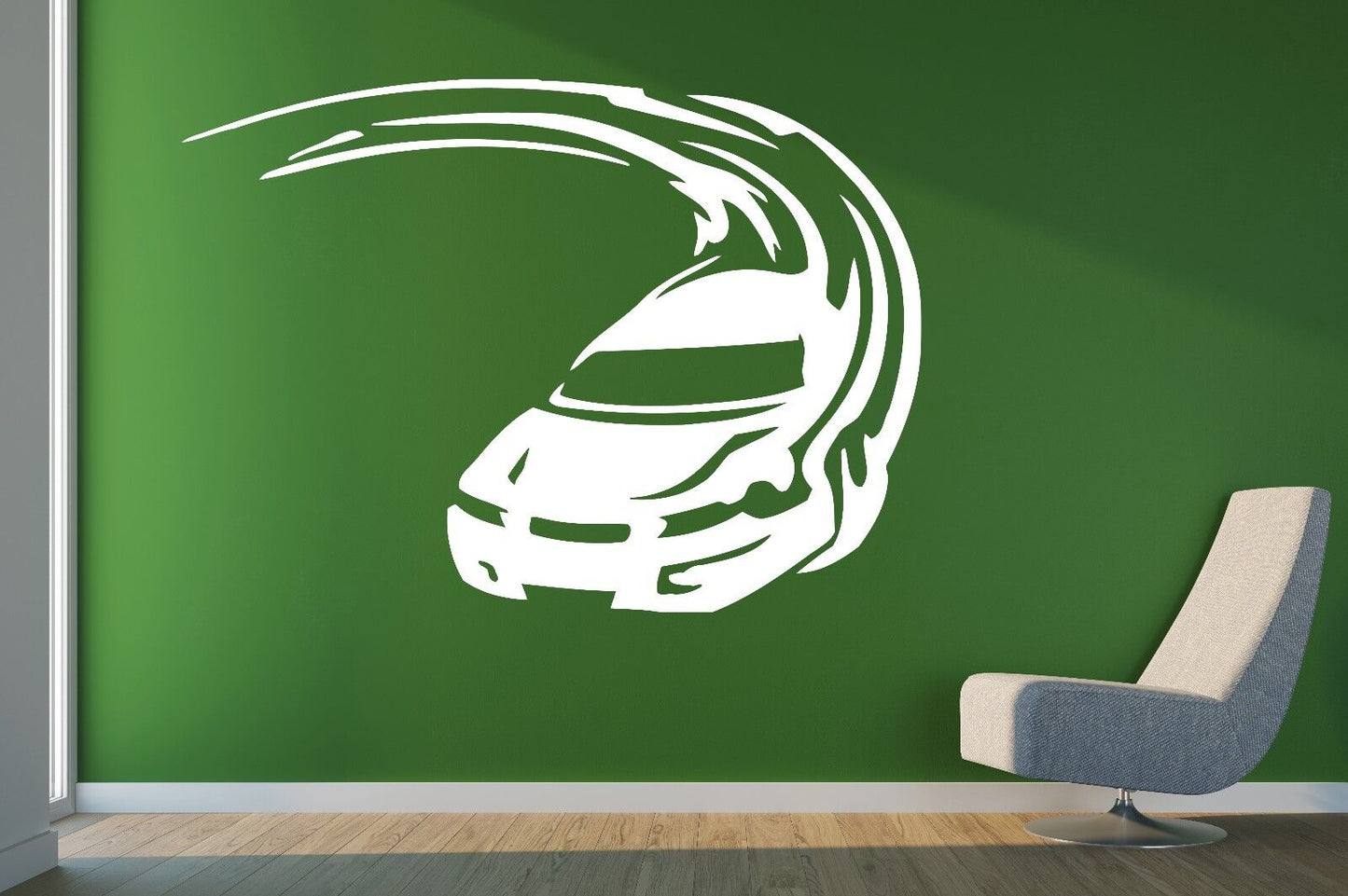 Wall Vinyl Sticker Trace Car Motor Roar Power Trace Brakes Decor Auto (n358)