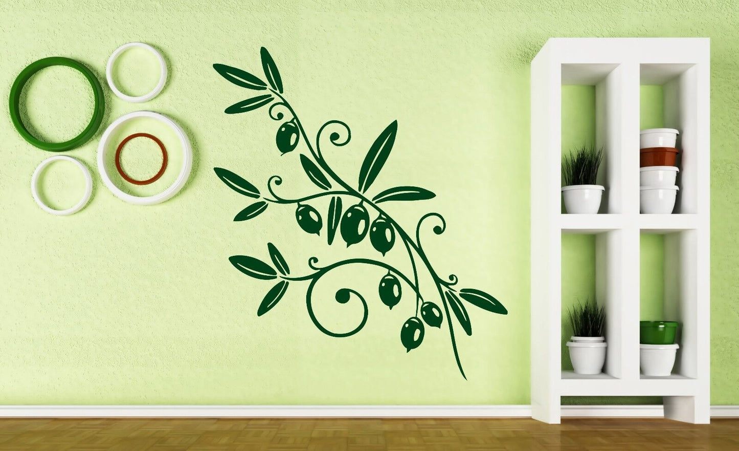 Wall Sticker Vinyl Decal Olive Branch Olive Oil Fruits Ripen Beneficial (n359)