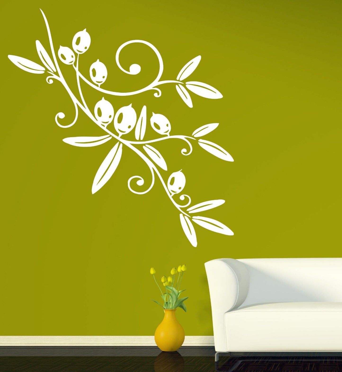 Wall Sticker Vinyl Decal Olive Branch Olive Oil Fruits Ripen Beneficial (n359)