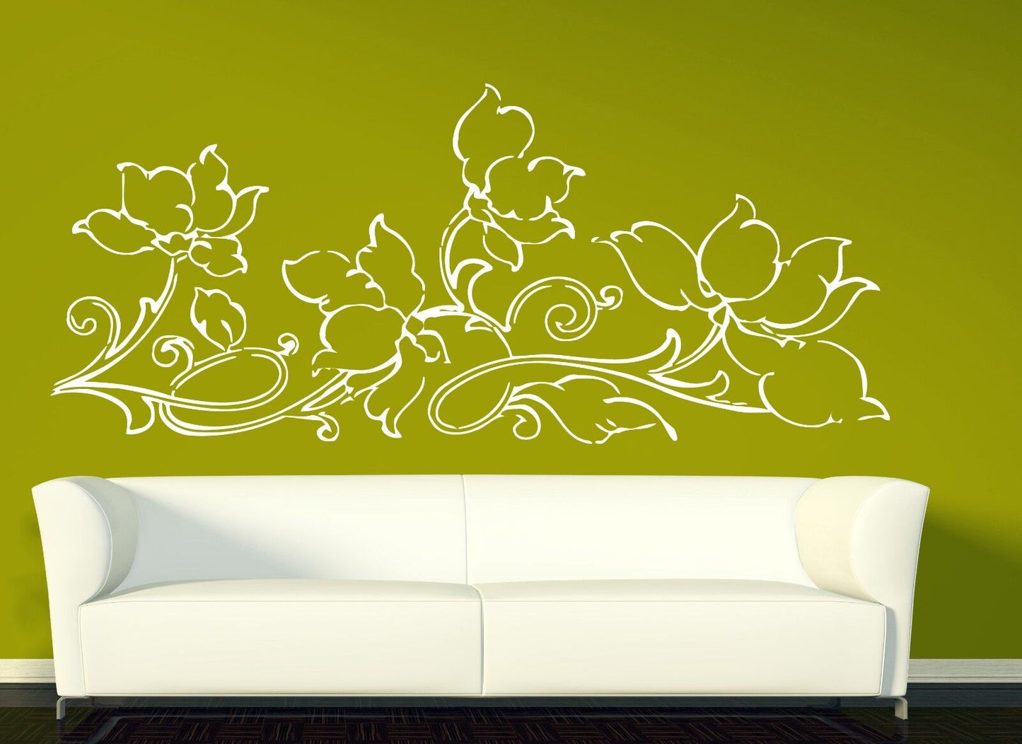 Wall Sticker Delicious Subtle Floral Pattern for Decoration Vinyl Decal (n376)