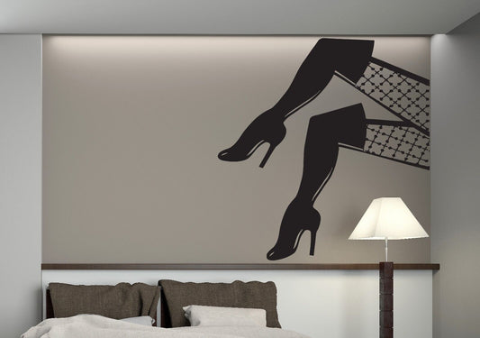 Wall Vinyl Sticker Decal Graceful Female Sexy Legs Stockings Treads (n380)