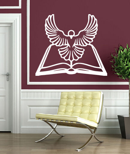 Wall Sticker General Ledger Bible White Dove Holy Spirit Vinyl Decal (n392)