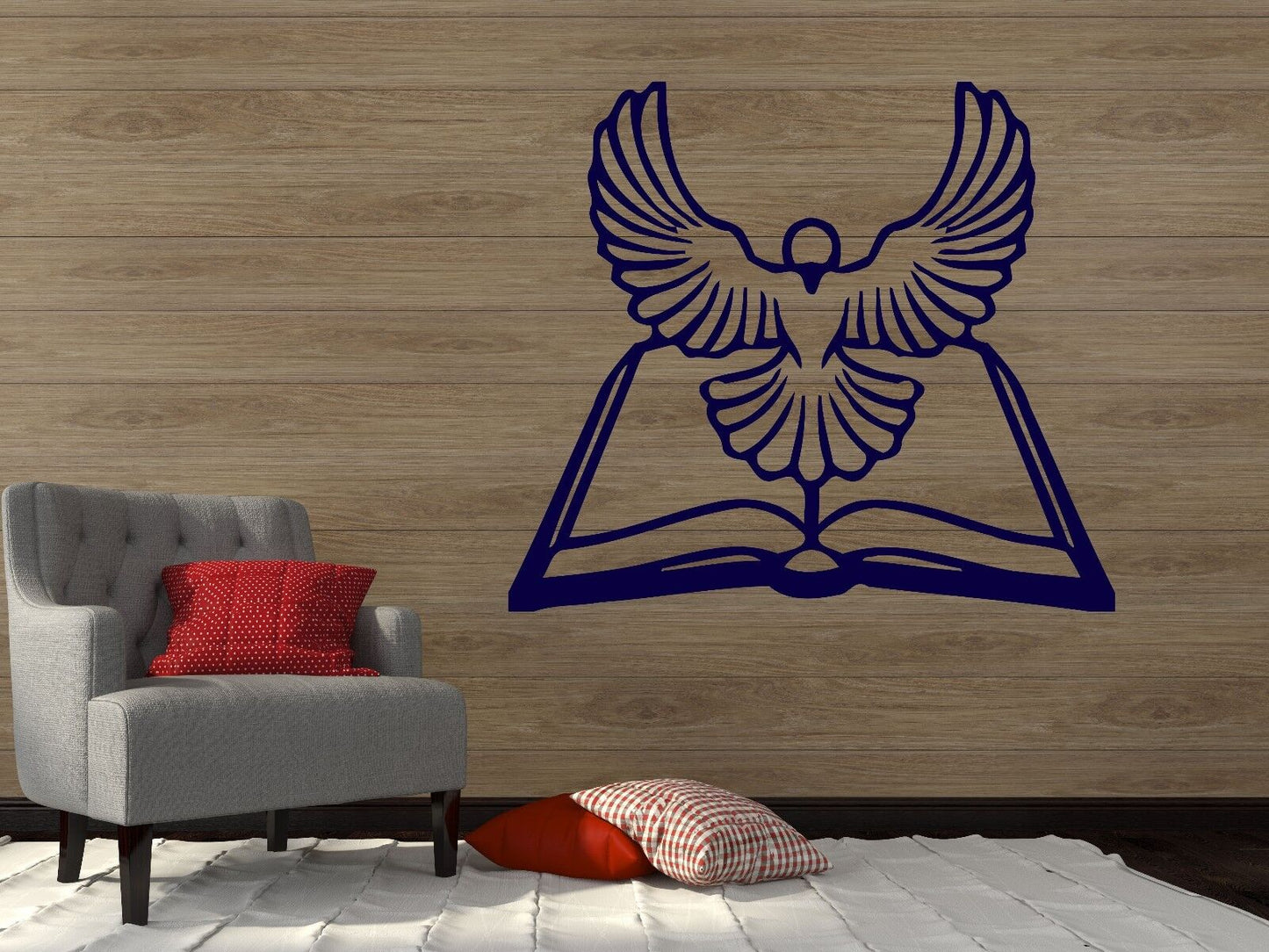 Wall Sticker General Ledger Bible White Dove Holy Spirit Vinyl Decal (n392)