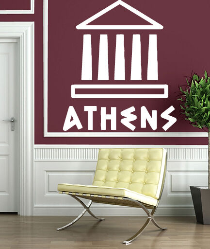 Wall Vinyl Sticker Decal Athens Acropolis Parthenon Sights Ancient Greece (n402)