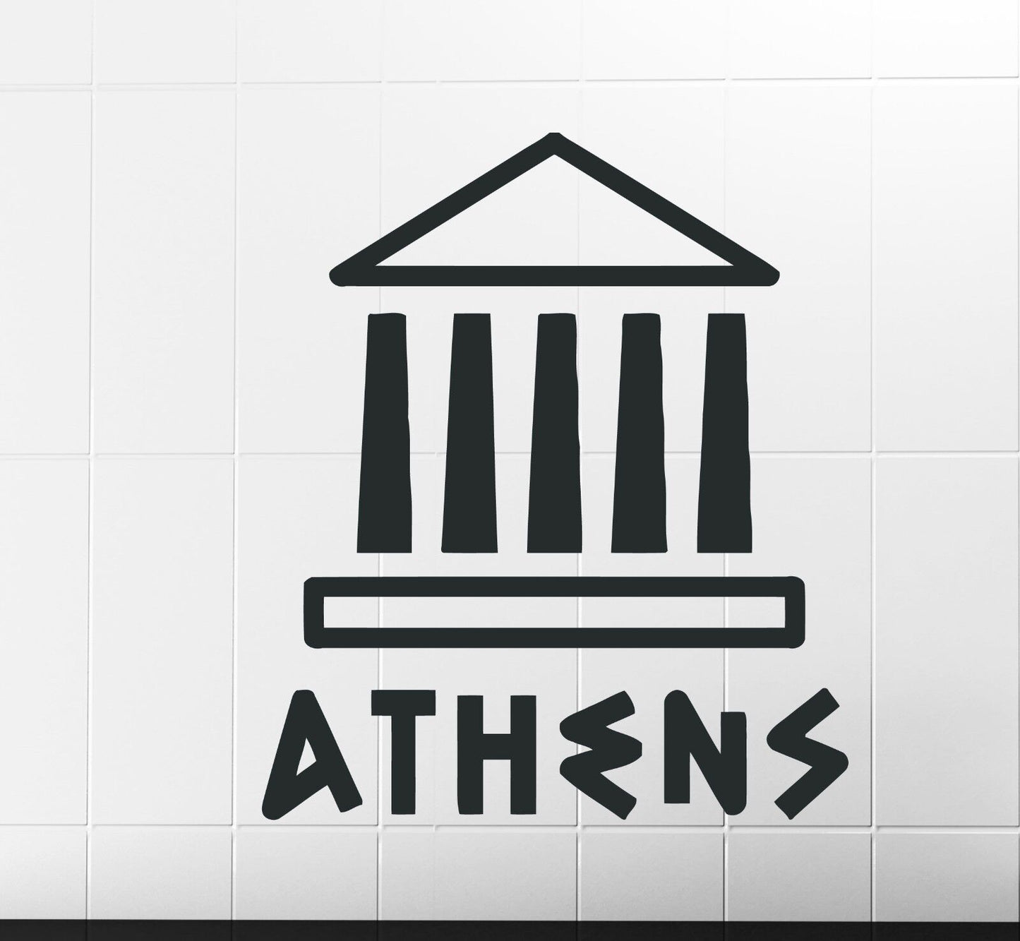 Wall Vinyl Sticker Decal Athens Acropolis Parthenon Sights Ancient Greece (n402)