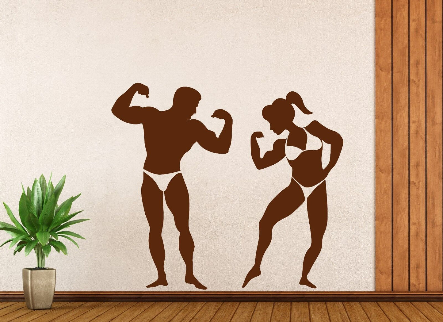 Wall Vinyl Sticker Sport Fitness Beautiful Body Muscles Relief (n403)