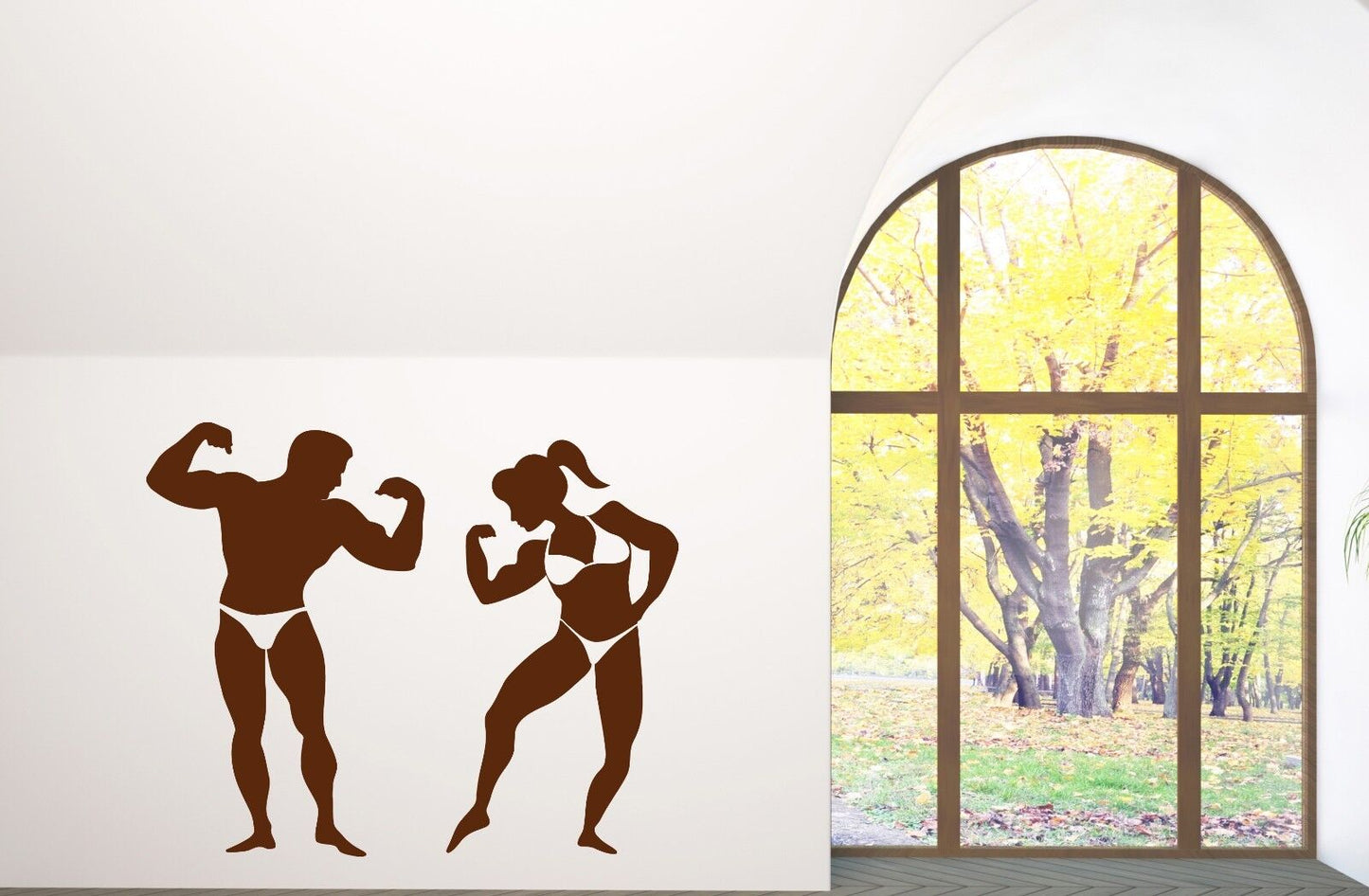 Wall Vinyl Sticker Sport Fitness Beautiful Body Muscles Relief (n403)