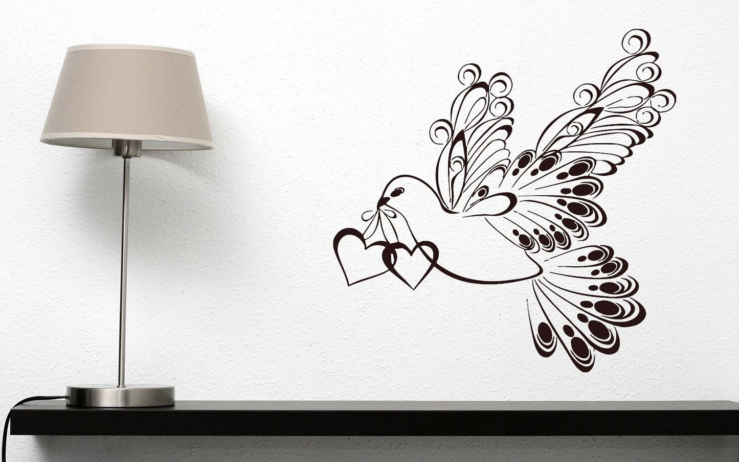 Wall Sticker Vinyl Decal White Dove Symbol Peace Love Happiness (n407)