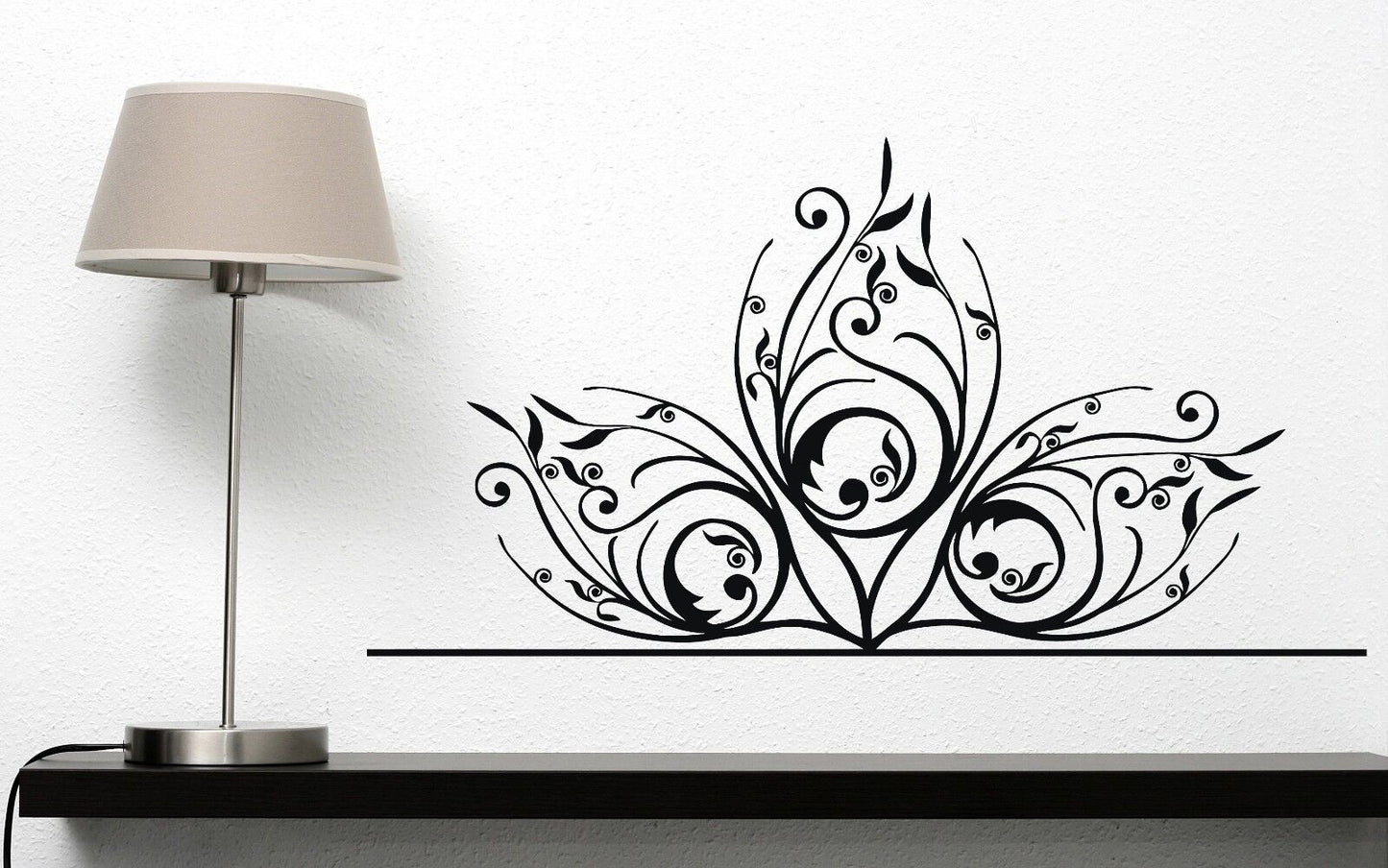 Wall Stickers Vinyl Decal Beautiful Delicate Carving Floral Ornament (n410)