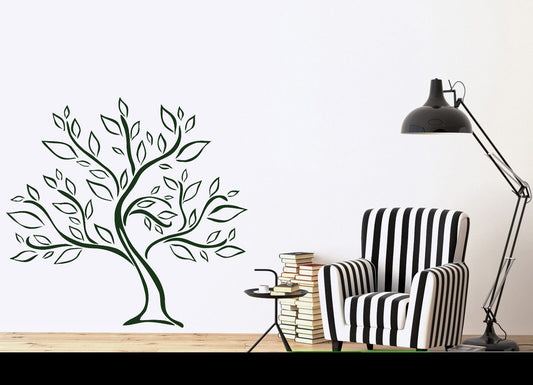 Wall Vinyl Sticker Tree Growth Foliage Green Life Force Decor (n418)