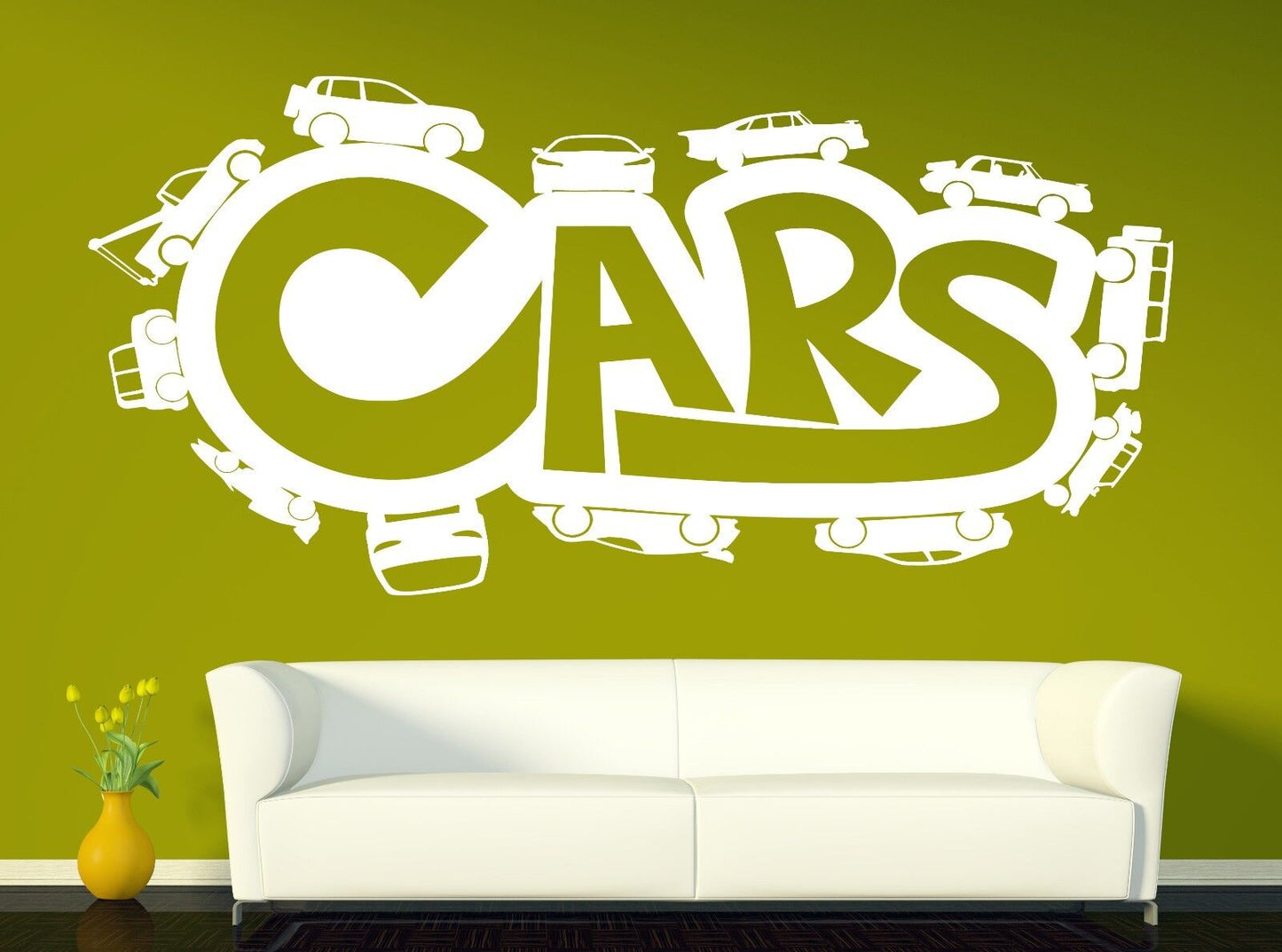 Wall Stickers Vinyl Decal Inscription Cars Cartoon Road Track (n428)