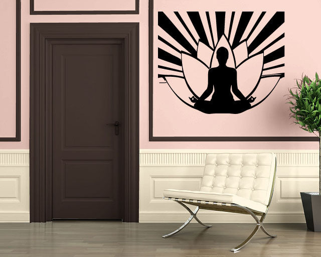 Yoga-Symbol Om Sanskrit spirituelle Wandbild Wand Kunst Dekor Vinyl Aufkleber z441