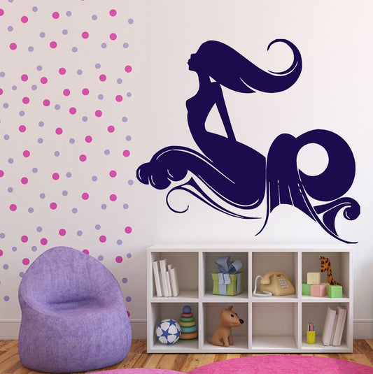 Wall Sticker Beautiful Mermaid Mysterious Inhabitant Ocean Vinyl Decal (n440)