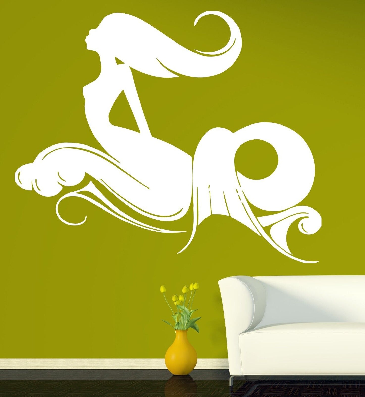 Wall Sticker Beautiful Mermaid Mysterious Inhabitant Ocean Vinyl Decal (n440)