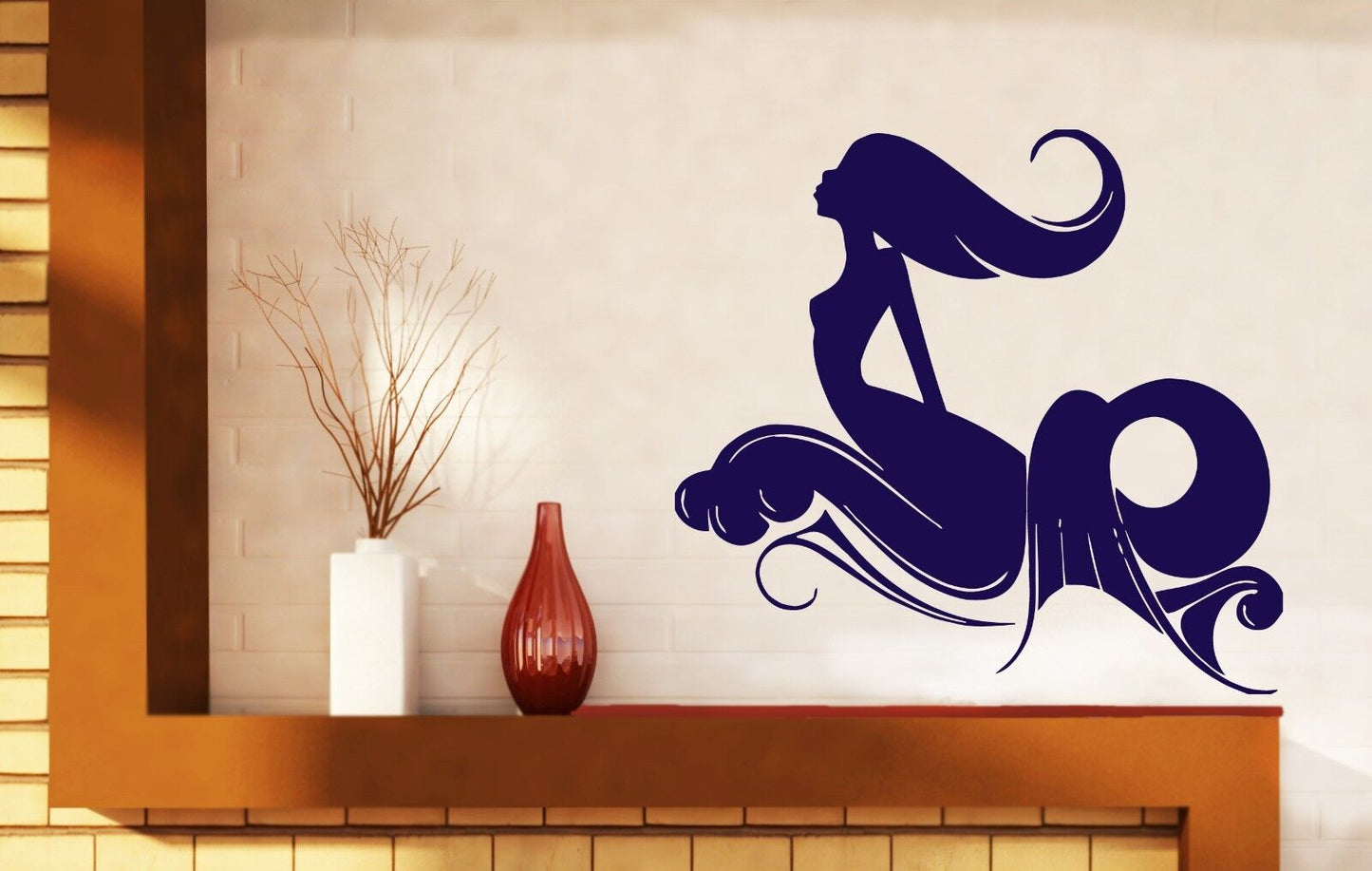 Wall Sticker Beautiful Mermaid Mysterious Inhabitant Ocean Vinyl Decal (n440)