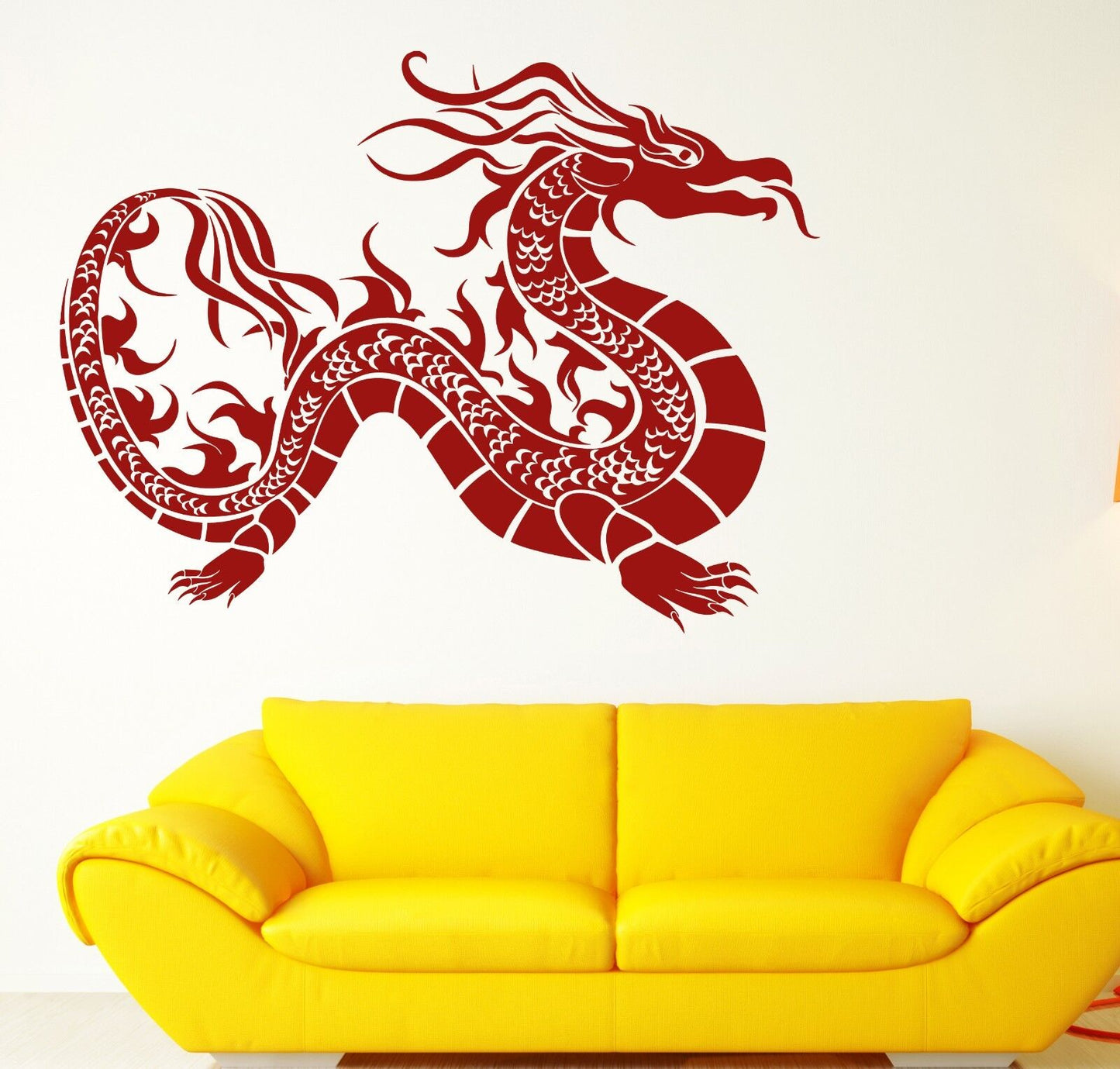 Autocollant mural Dragon oriental créature fantastique mythologique, autocollant en vinyle (n441)