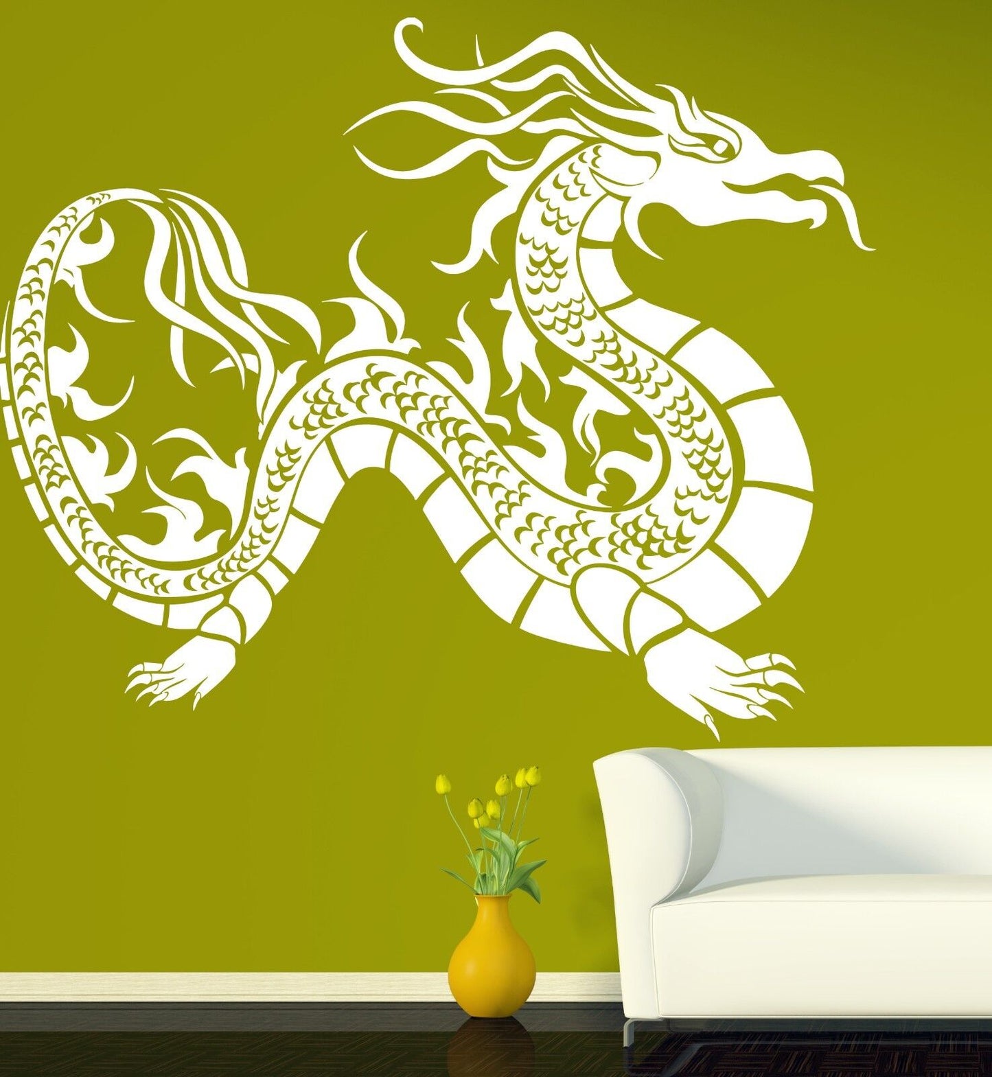 Wall Sticker Oriental Dragon Mythological Fantasy Creature Vinyl Decal (n441)