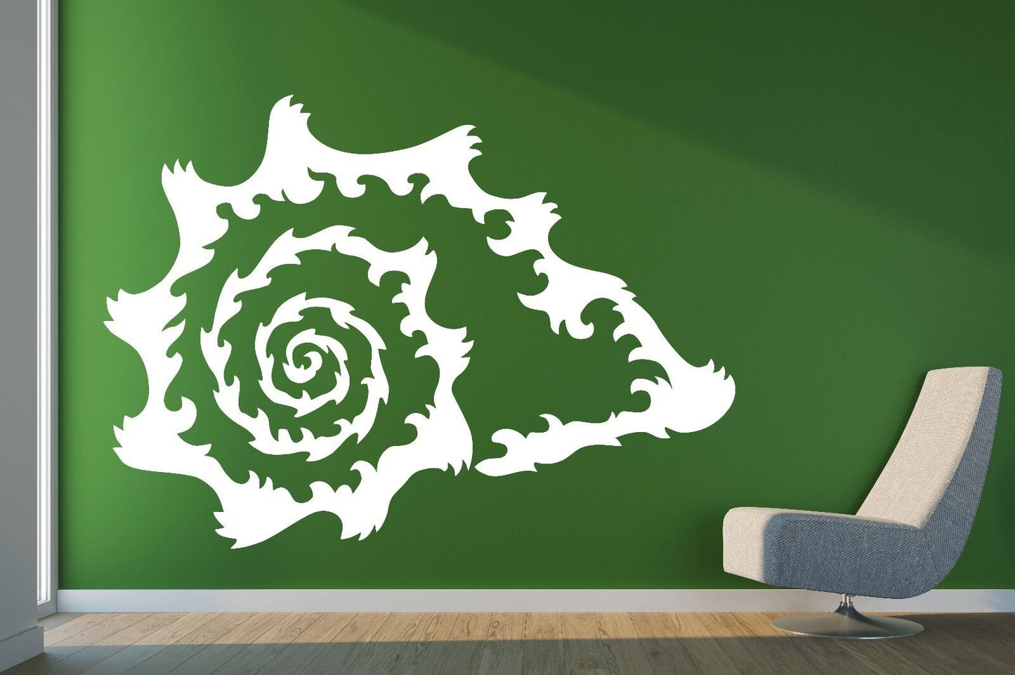 Wall Vinyl Sticker Decal Ocean Sea Wave Sea Shell Clam Decor (n455)