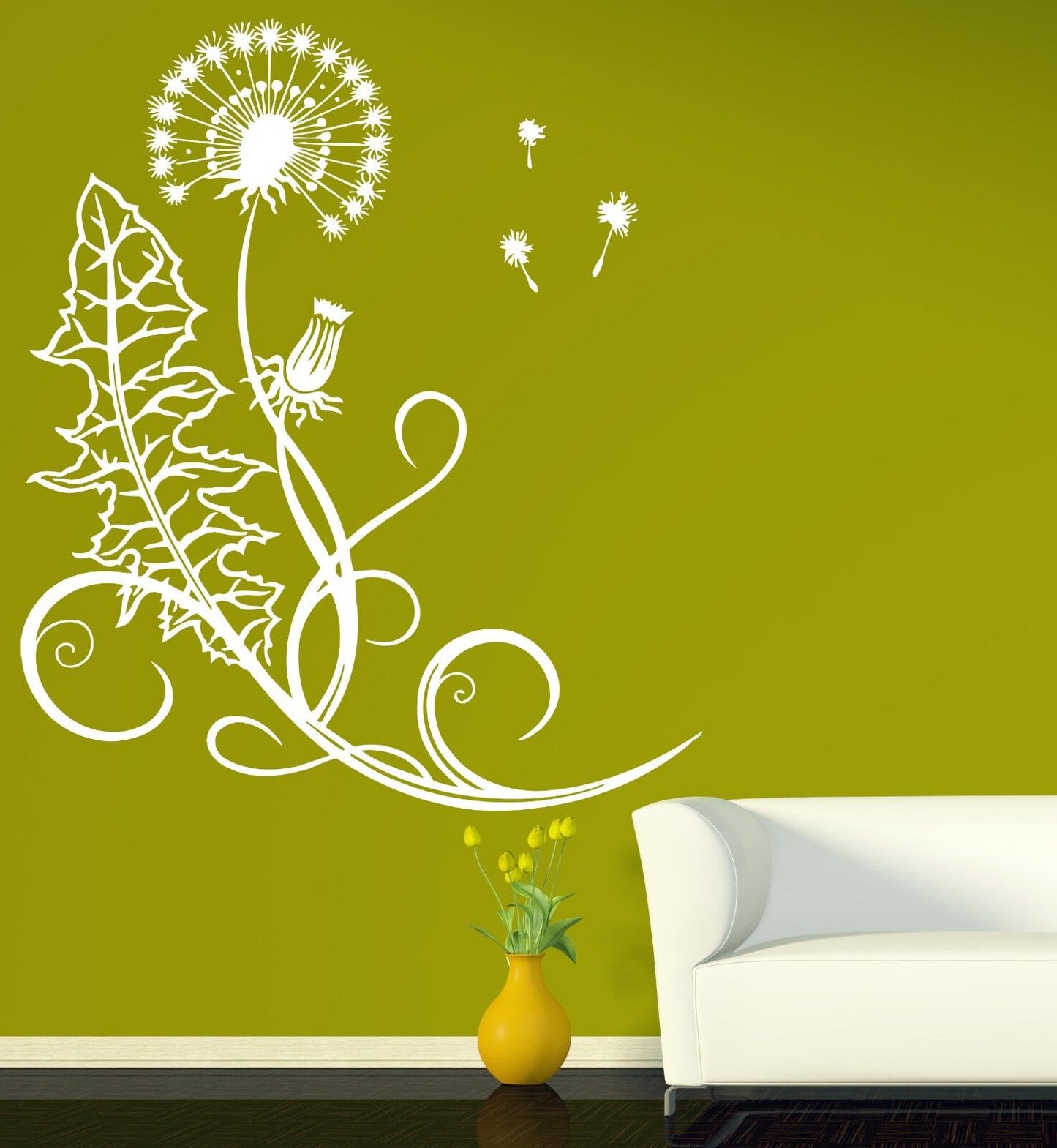 Wall Vinyl Sticker Wildflower Grass Dandelion Parachutes Decal (n467)