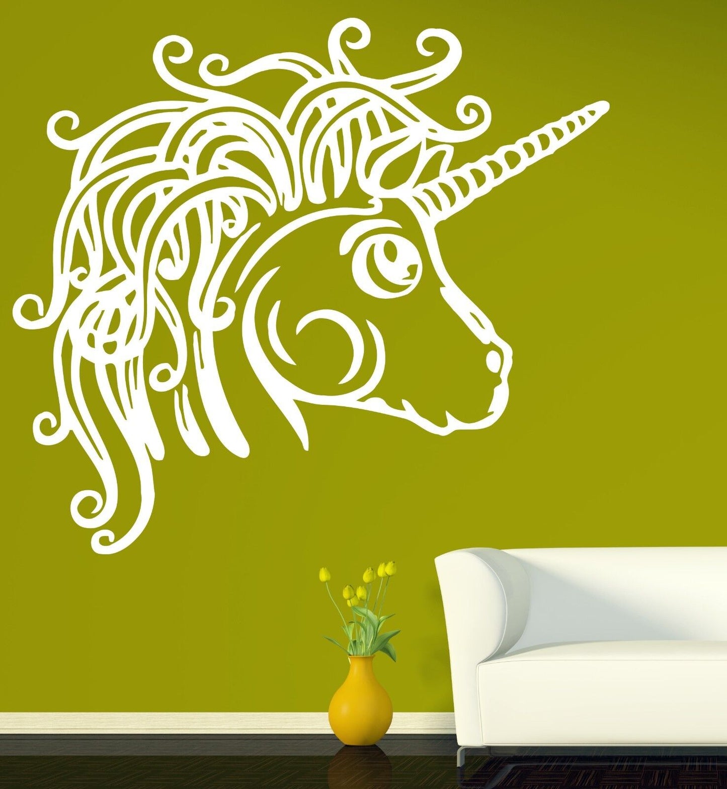 Wall Vinyl Sticker Fairy Tale Character Pony Unicorn Beautiful Mane (n469)