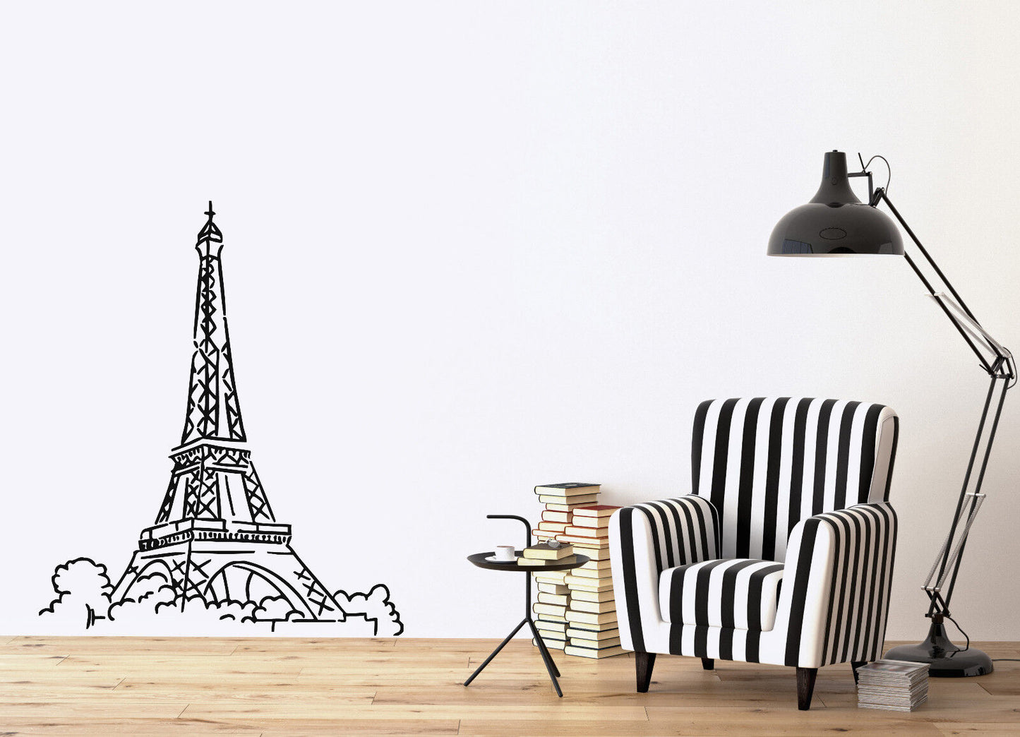 Wall Vinyl Eiffel Tower Paris France Champs Elysees Sticker Decal (n488)