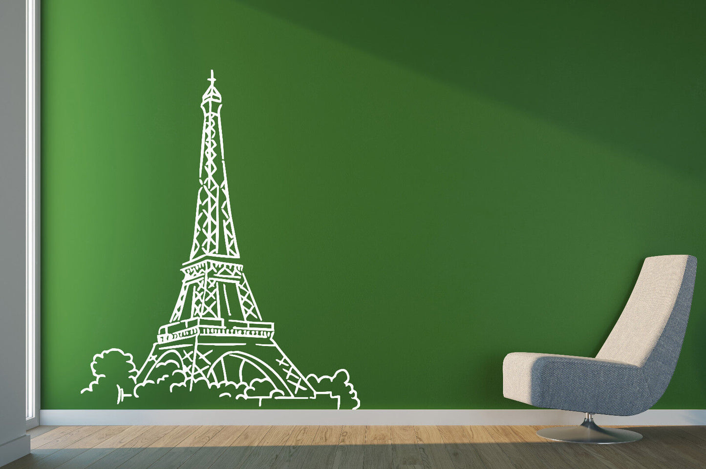 Wall Vinyl Eiffel Tower Paris France Champs Elysees Sticker Decal (n488)