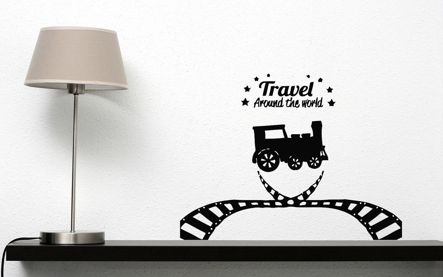 Wall Vinyl Sticker Decal Steam Train Locomotive Rail Transport Travel (n493)