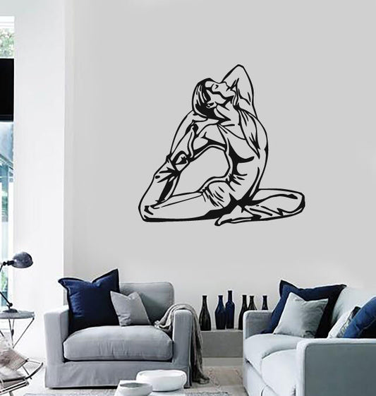 Wall Vinyl Sticker Decor athletic figure girl gymnast sports club (n524)