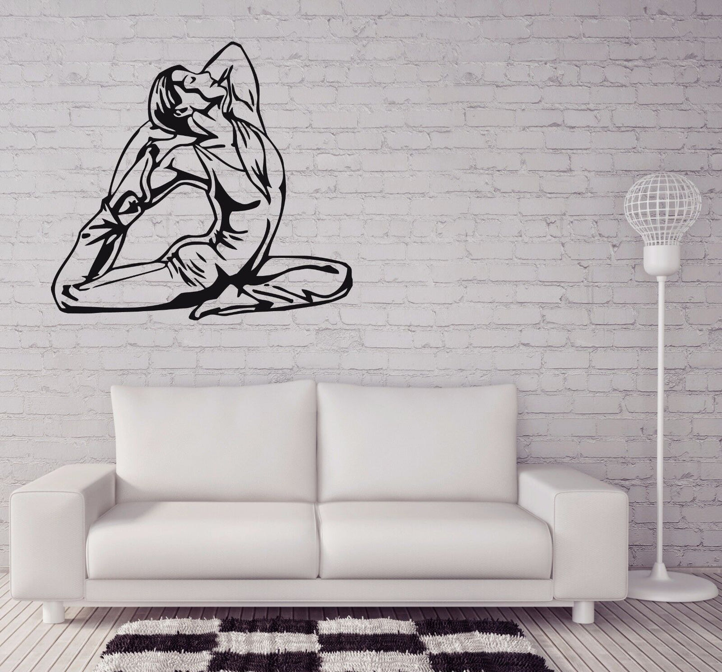 Autocollant mural en vinyle, décor de figure athlétique, fille, gymnaste, club de sport (n524)