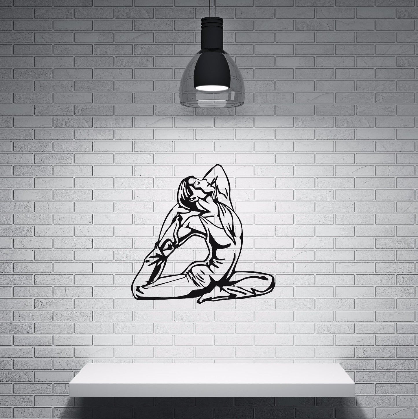 Autocollant mural en vinyle, décor de figure athlétique, fille, gymnaste, club de sport (n524)