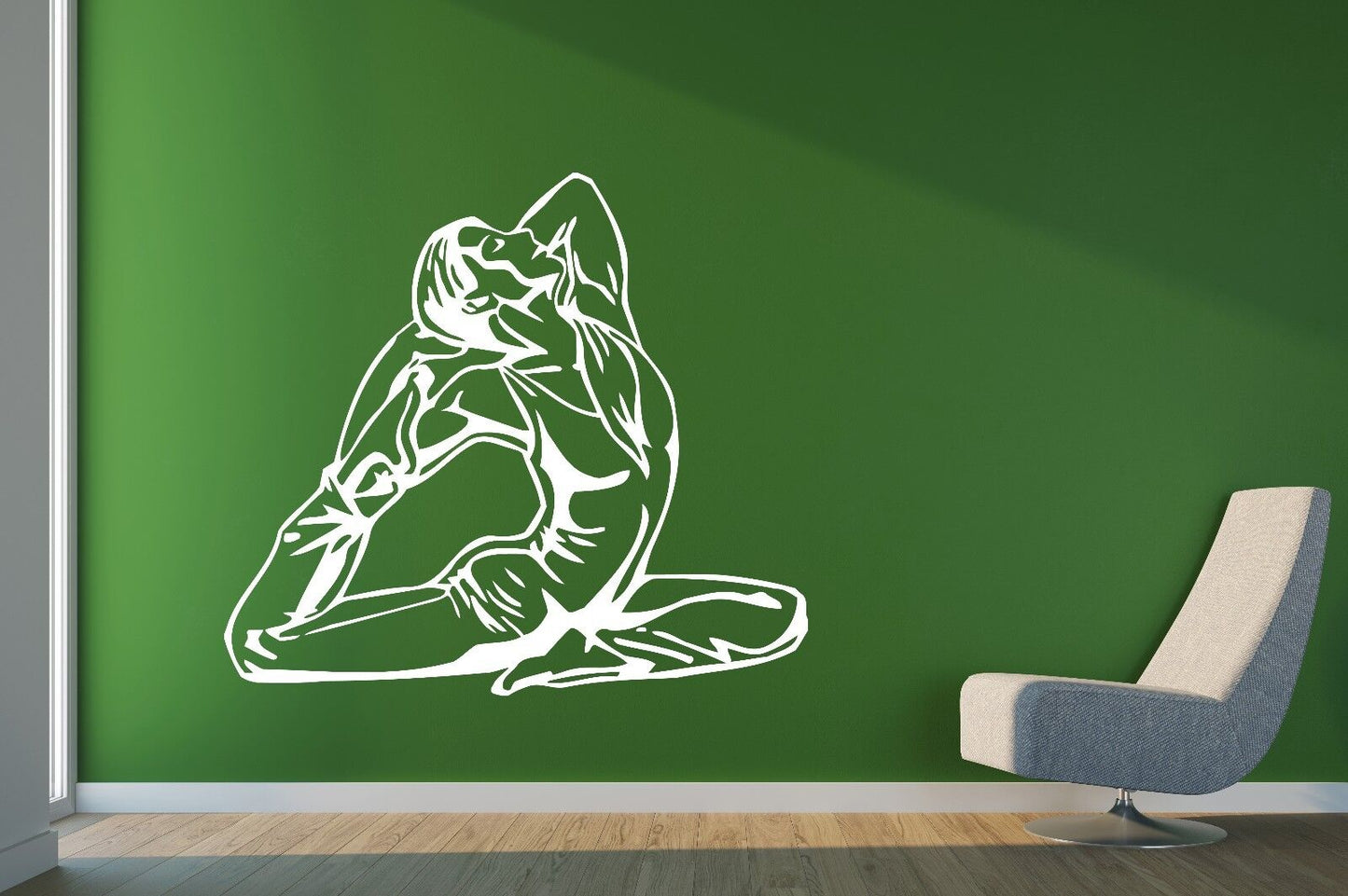 Autocollant mural en vinyle, décor de figure athlétique, fille, gymnaste, club de sport (n524)