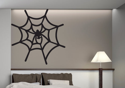 Wall Vinyl Sticker cheerful spider hunter spiderweb Decor (n533)