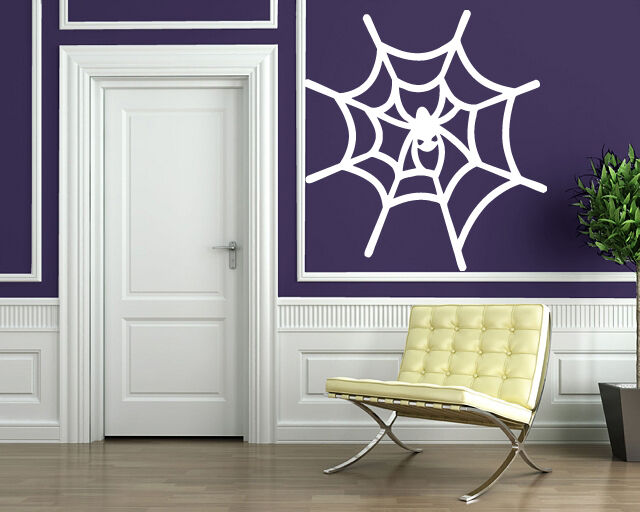 Wall Vinyl Sticker cheerful spider hunter spiderweb Decor (n533)