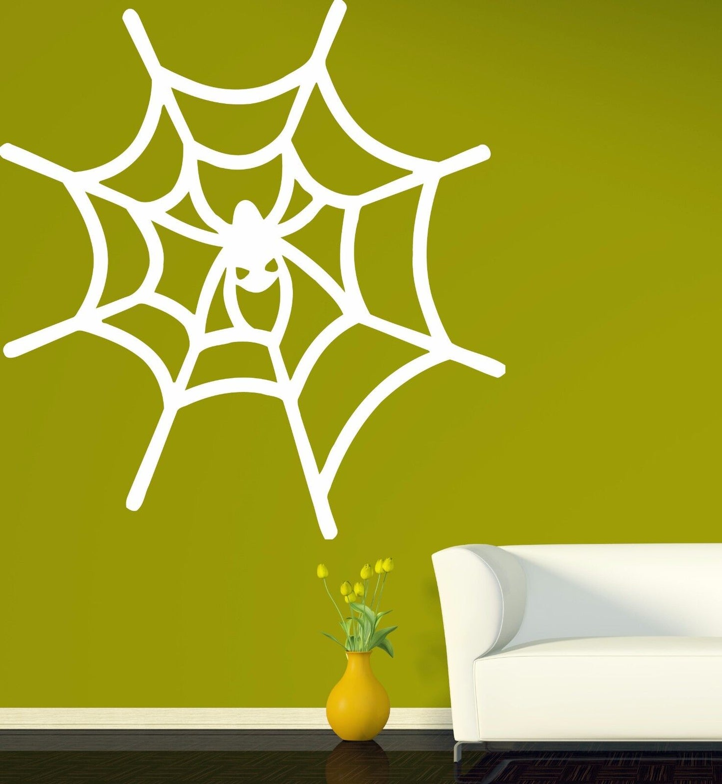 Wall Vinyl Sticker cheerful spider hunter spiderweb Decor (n533)