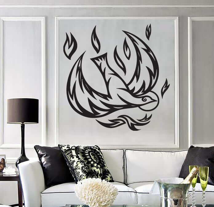 Wall Sticker Vinyl Decal Firebird beautiful fairy tale character wings (n548)