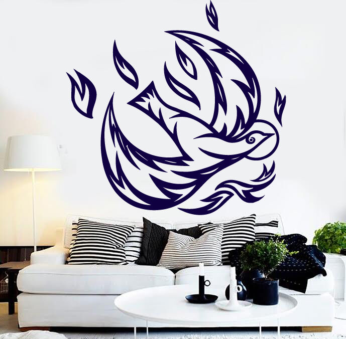 Wall Sticker Vinyl Decal Firebird beautiful fairy tale character wings (n548)