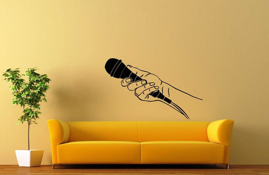 Wall Stickers Vinyl Decal Microphone Music Media Journalist Interview ig1574