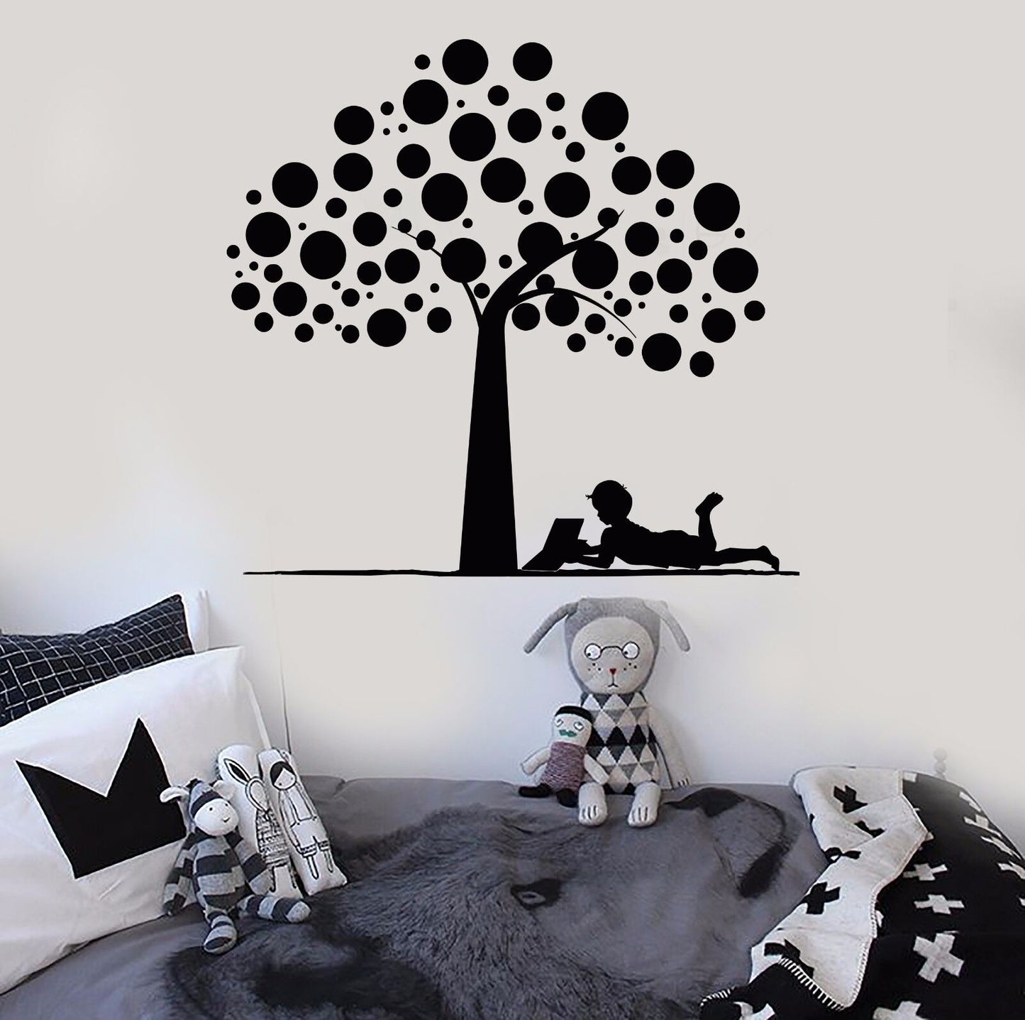 Vinyl Wall Stickers Boy Room Tree Childrens Decoration Kids Decal (161ig)