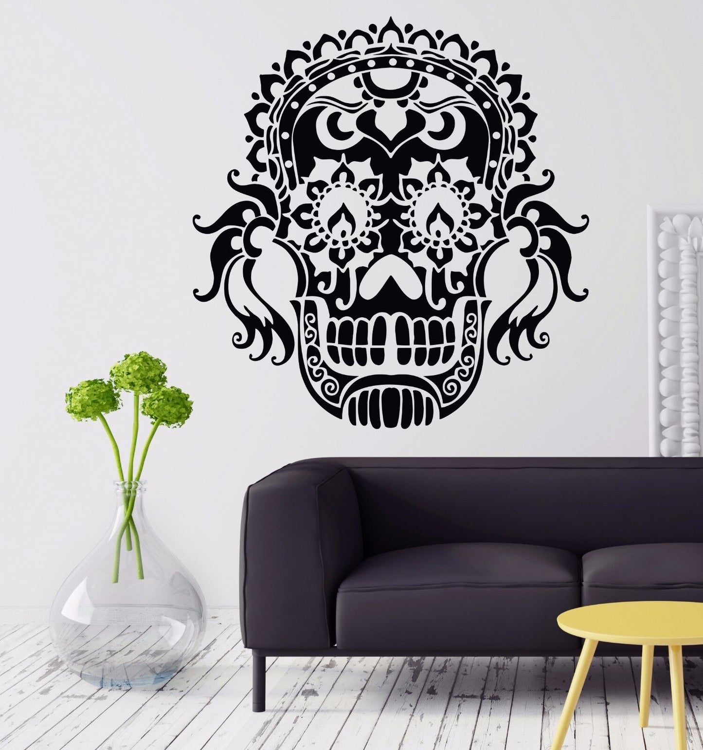 Vinyl Wall Decal Voodoo Shaman Skull Death Horror Stickers (165ig)