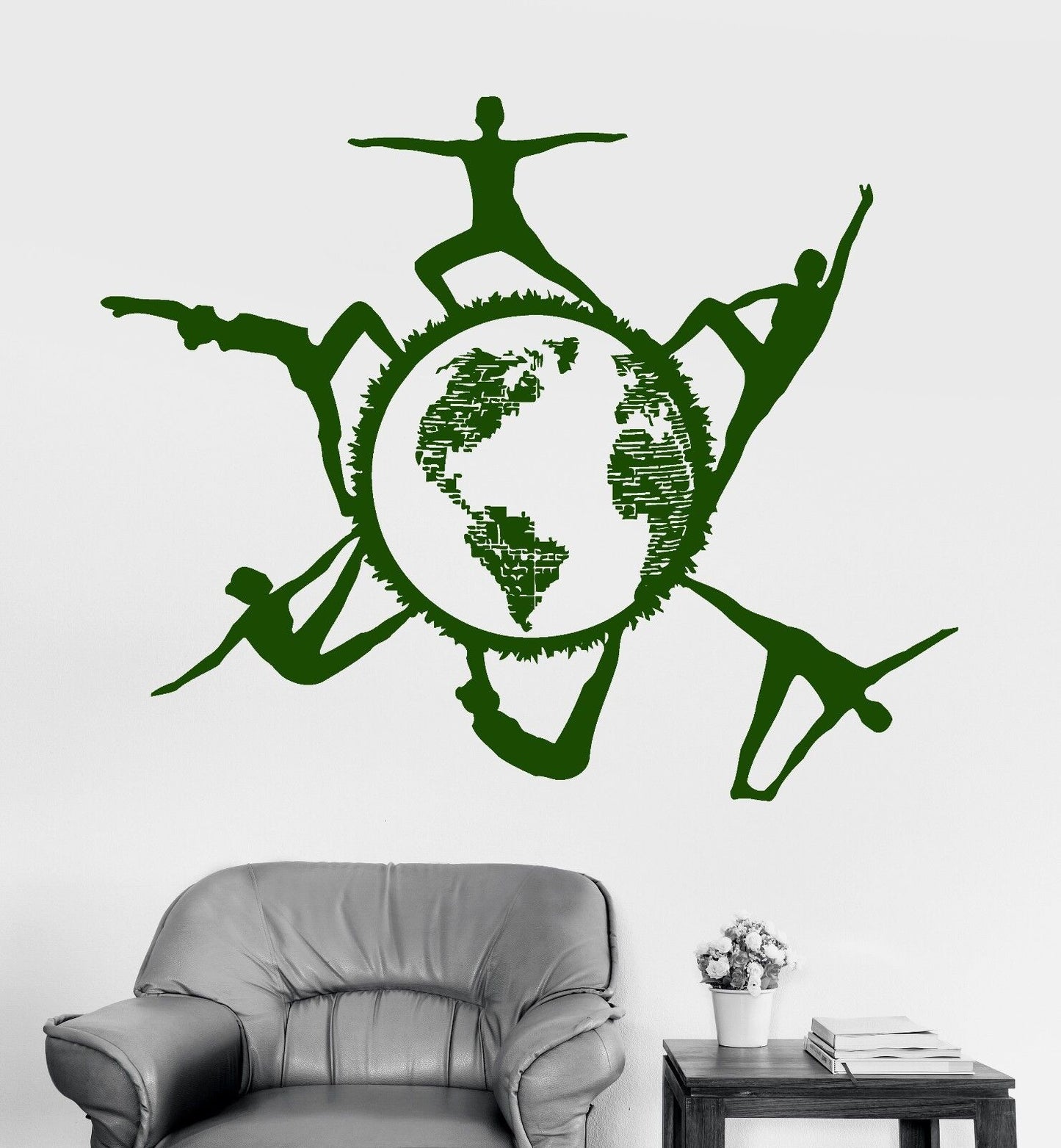 Vinyl Wall Stickers Healthy Lifestyle Earth Sports Living Decal Mural (174ig)