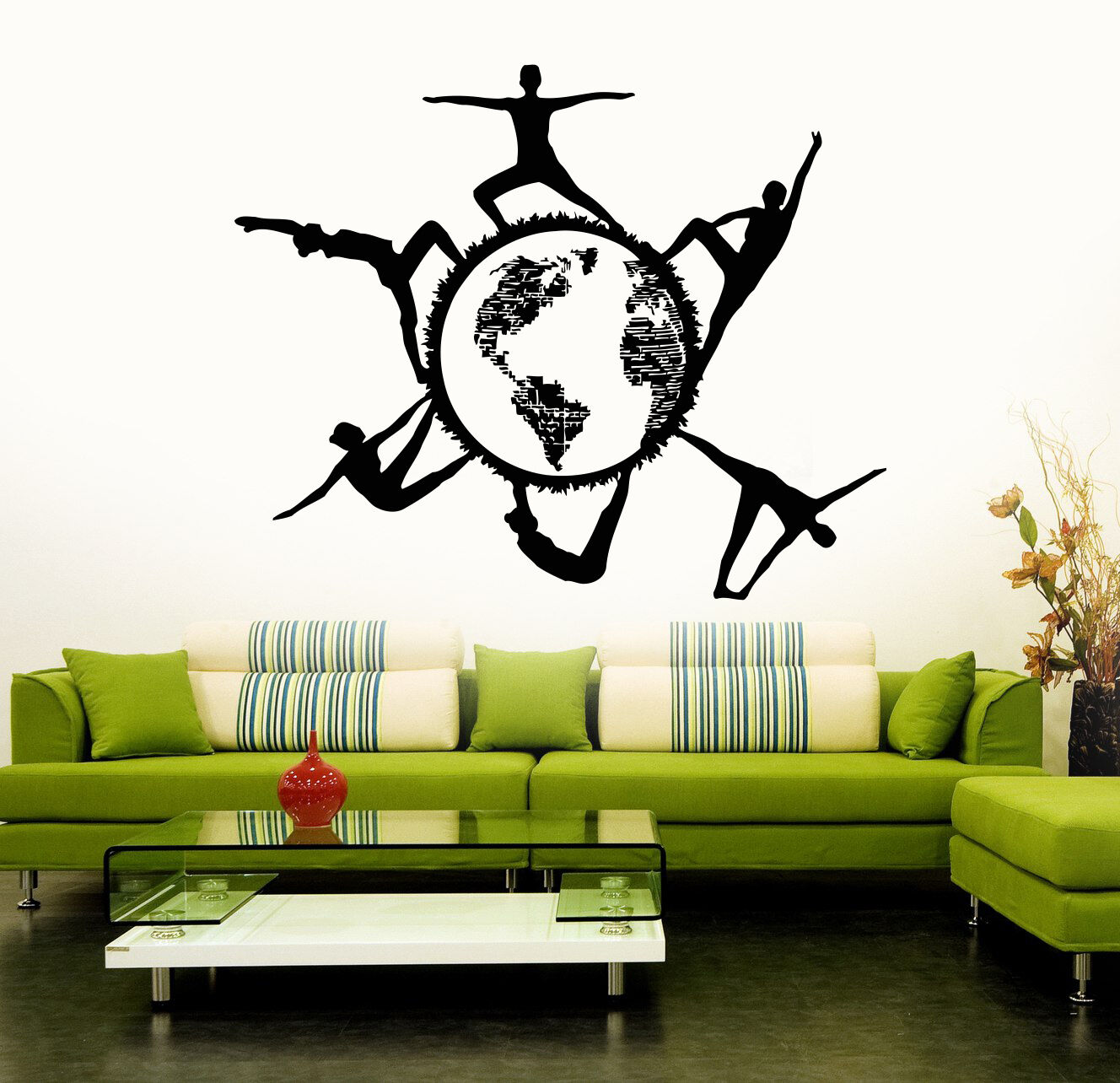 Vinyl Wall Stickers Healthy Lifestyle Earth Sports Living Decal Mural (174ig)