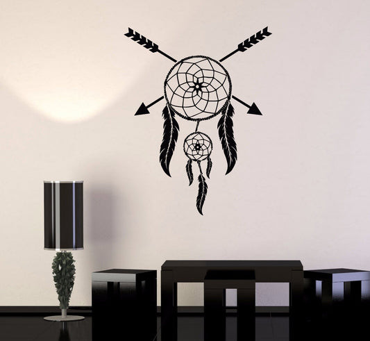 Vinyl Wall Decal Dreamcatcher Ethnic Style Room Dream Catcher Stickers (181ig)