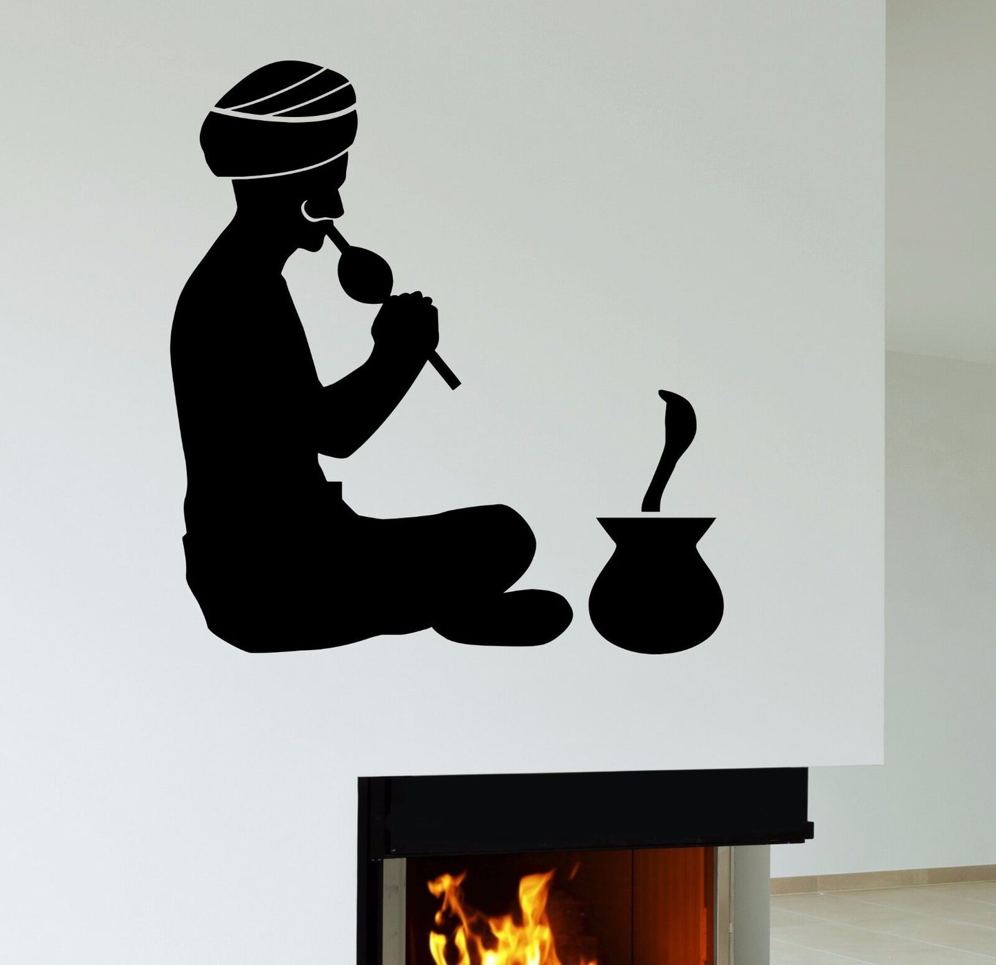 Vinyl Wall Stickers Snake Charmer India Hindu Decal Mural (202ig)