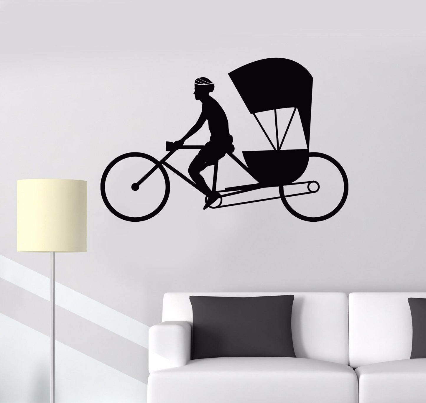 Vinyl Wall Decal India Rickshaw Hindu Stickers Mural (203ig)