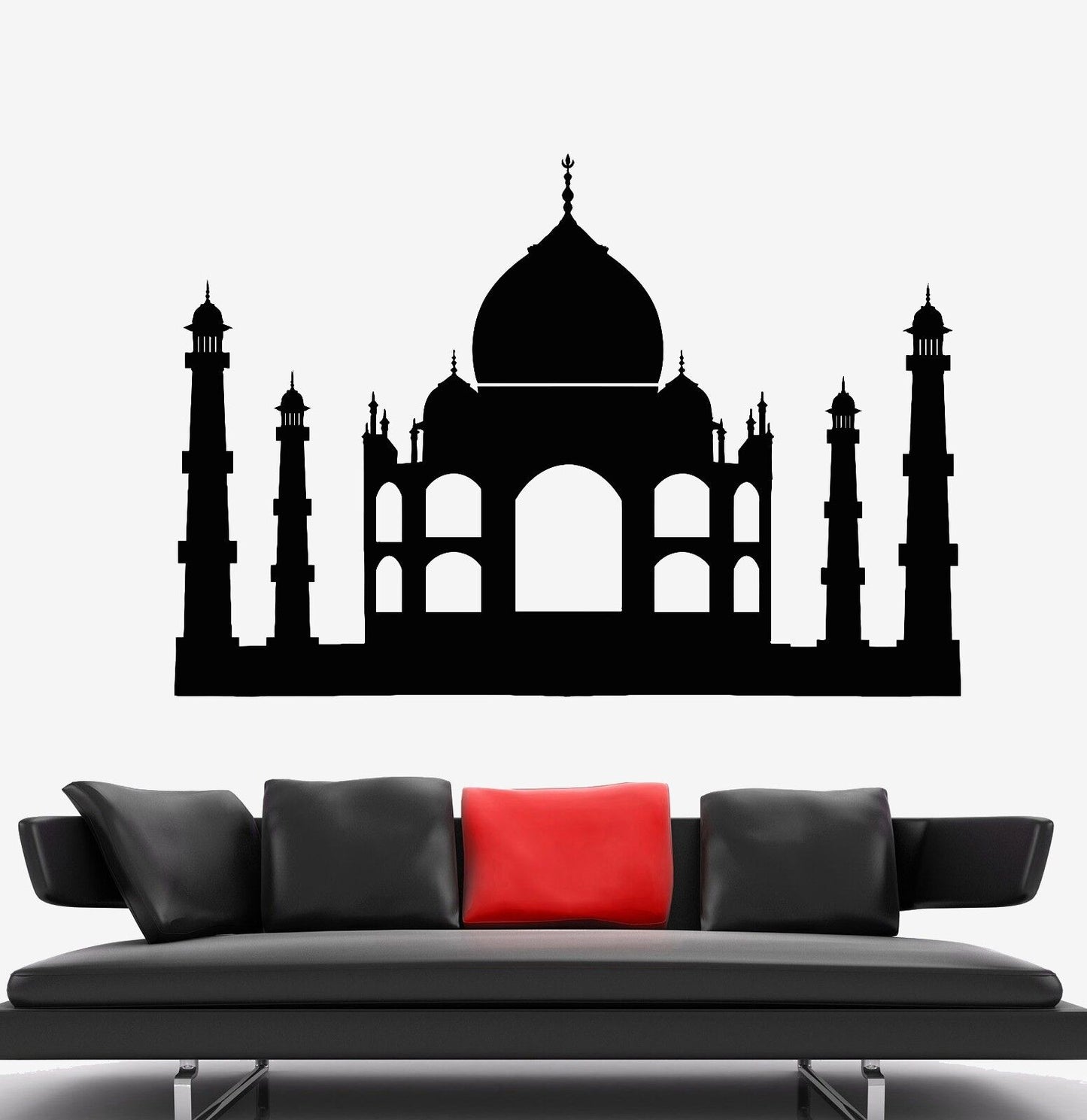 Autocollant mural en vinyle Taj Mahal Inde Architecture mosquée Art autocollants (205ig)