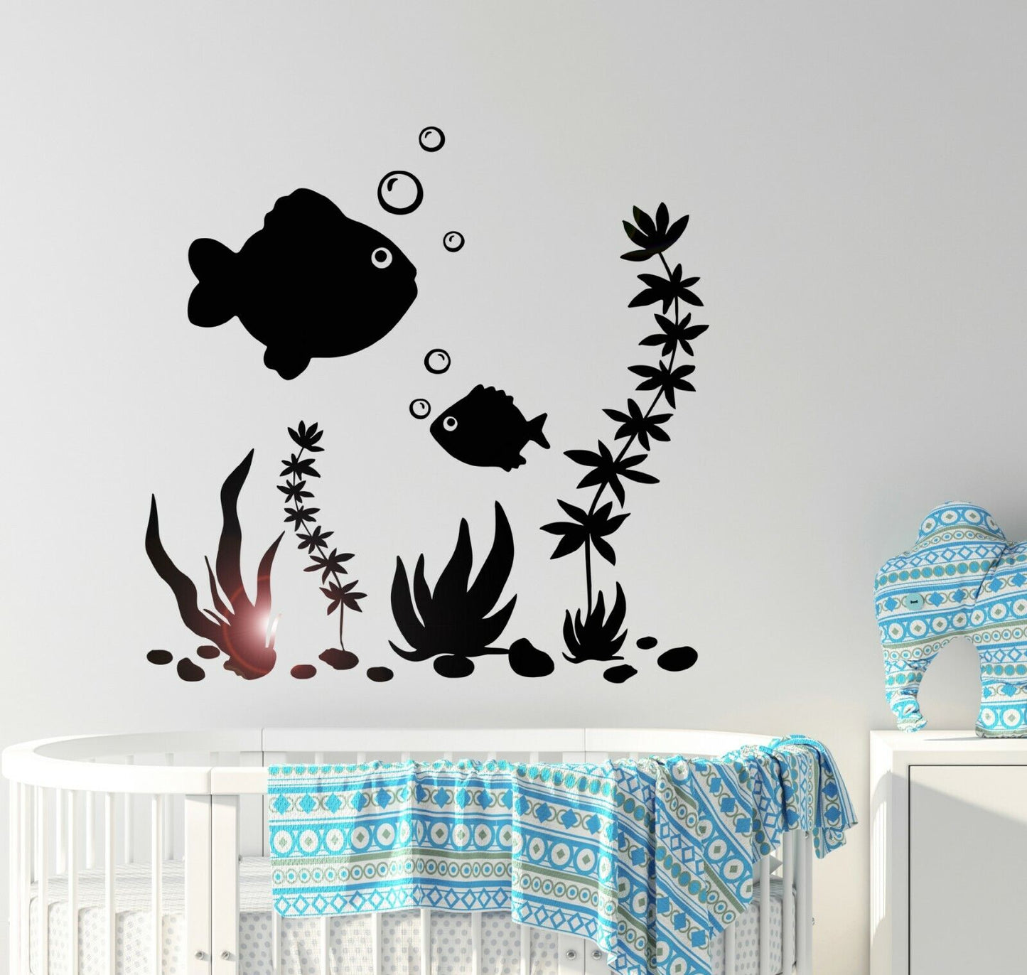 Vinyl Wall Decal Fish Aquarium Marine Art Sea Ocean Underwater Stickers (232ig)